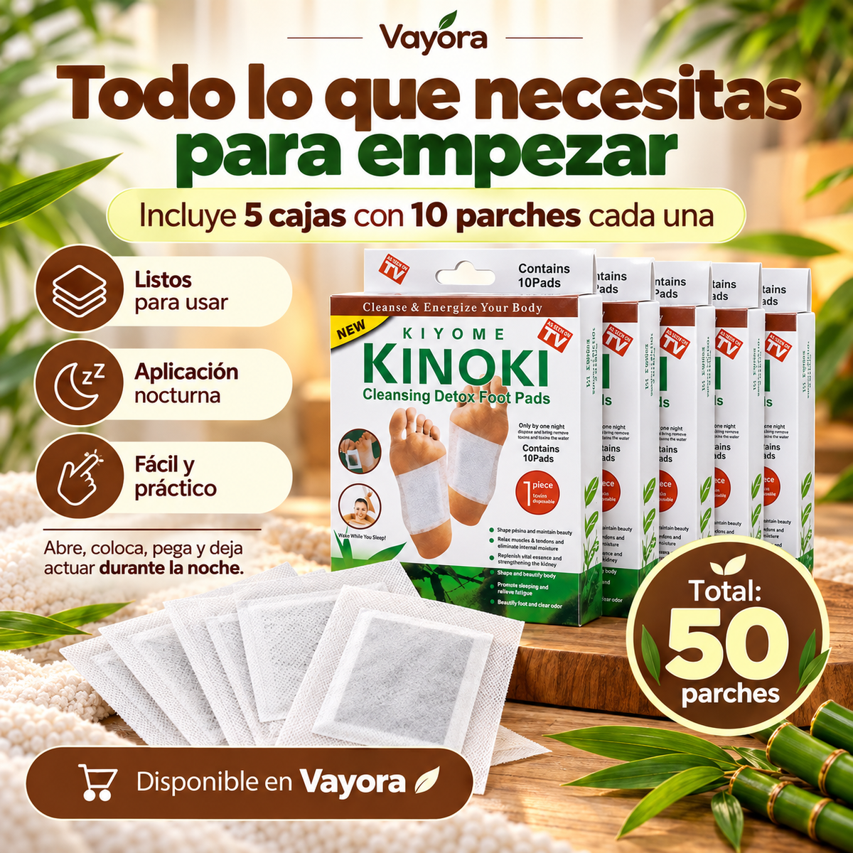 Parches Kinoki Desintoxicantes
